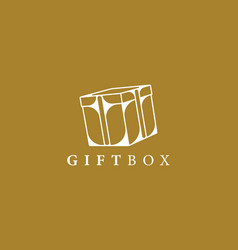 Gift Box Wrapped Logo Design