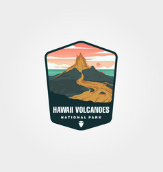 Hawaii Volcanoes Sticker Patch Design United