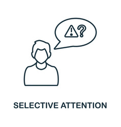 Selective Attention Icon Line Element From