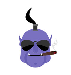 Evil Genie With Cigar Aggressive Magic Character