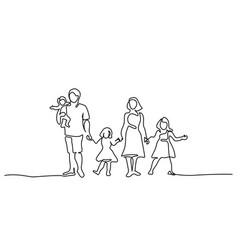 Family with parents and three kids royalty free vector image