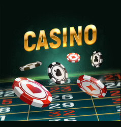 Black casino gambling roulette wheel dark Vector Image