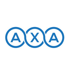 Axa Letter Logo Design On White Background