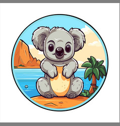 Koala Cute Funny Cartoon Kawaii Colorful