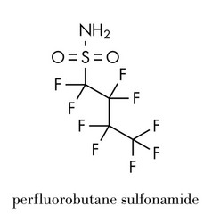 Perfluorobutane Sulfonamide Molecule Skeletal