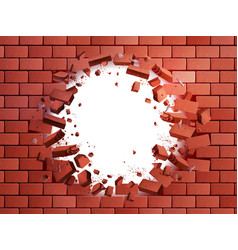 Realistic Brick Wall Hole