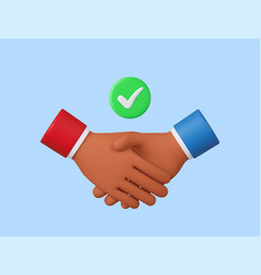 3d Hand Shake Icon Gesture