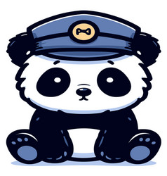 Cute Baby Panda Wearing Blue Hat