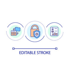 Data Protection Online Loop Concept Icon