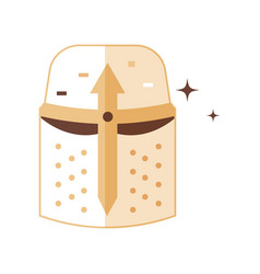 Isolated Medieval Knight Helmet Icon