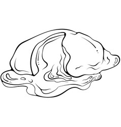 Poached Egg Line Art