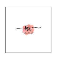 Kr Simple Signature Logo - Watercolor Logo