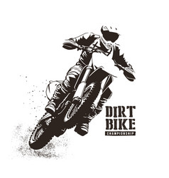 Motocross Rider Extreme Sport Line Art