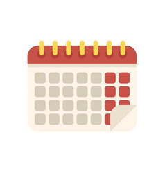 Work Calendar Icon Flat Office Time