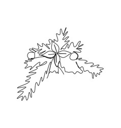 Christmas Decoration One Line Drawing