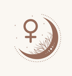 Female Symbol In Boho Style Gender Icon