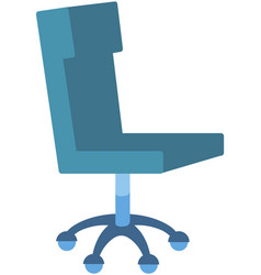 Office Chair Flat Design Icon Isolated