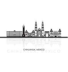 Silhouette Skyline Panorama Of City Of Chihuahua