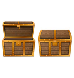 Treasure Chest Empty Box Open And Closed