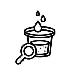 Black Line Icon Of A Jar Of Urine For Analysis