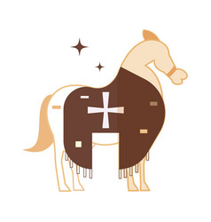 Isolated Medieval Knight Horse Cavalry Icon