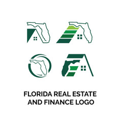 Logo Florida Map With Real Estate And Finance Icon