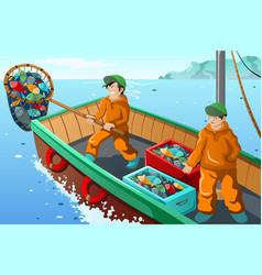 Commercial Fisherman Fishing