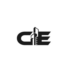 Letter Ce Ge Modern Building Logo