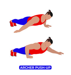 Man Doing Archer Push Up Exercise For Chest