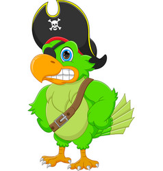 Angry Pirate Parrot Cartoon