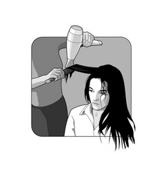 Drying Female Hair