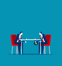 Partner Handing Money Under Table Business