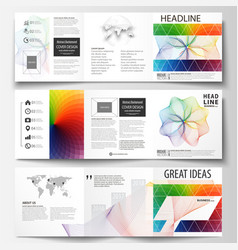 Set Business Templates For Tri Fold Square