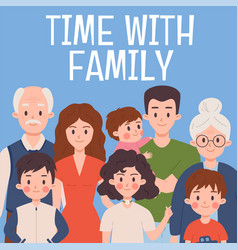 Big Family Portrait Poster Template With Text