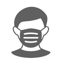 Coronavirus Facemask Icon Gray Graphics