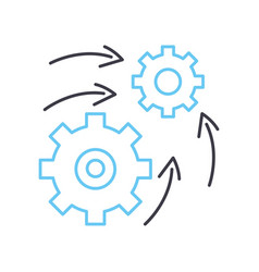 Crowdsourcing Line Icon Outline Symbol