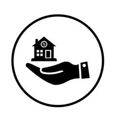 Home Loan Property Interest Rate Icon Black Design