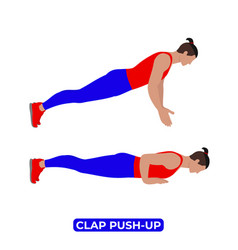 Man Doing Clap Push Up Exercise For Chest