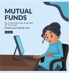 Mutual Funds Cartoon Style Banner Design