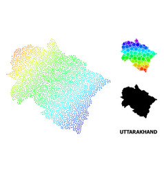 Rainbow Colored Dot Map Uttarakhand