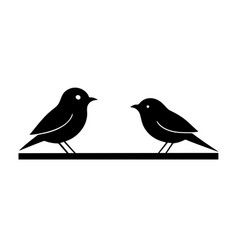 Two Birds Sitting On A Ledge