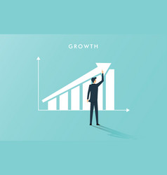 Business Growth Concept With Upward Arrow Chart