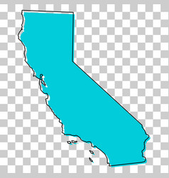 California Map Shape United States Of America