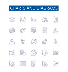 Charts And Diagrams Line Icons Signs Set Design