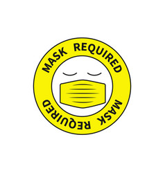 Closed Face Required Mask Yellow Icon During