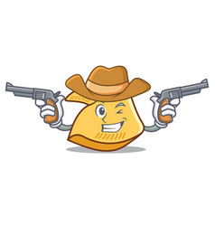 Cowboy Fortune Cookie Character Cartoon