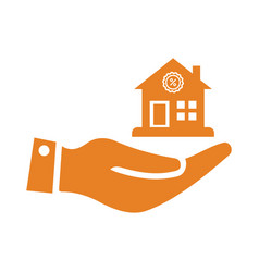 Home Loan Property Interest Rate Icon Orange