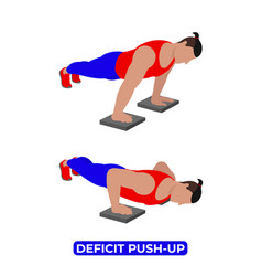 Man Doing Deficit Push Up Exercise For Chest