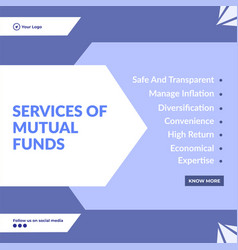 Services Of Mutual Funds Banner Design