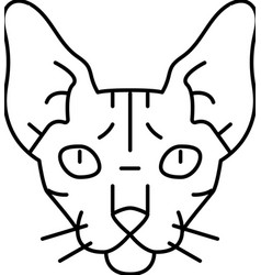 Sphynx Cat Cute Pet Line Icon